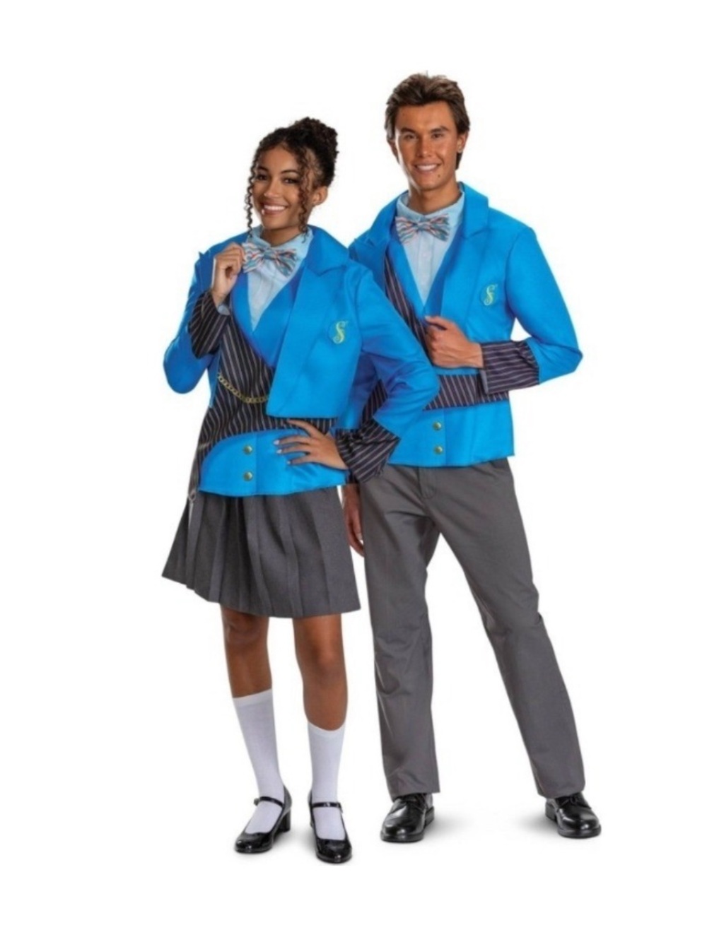 WICKED Shiz Costume Kit Girls,Mens Blue School Uniform Jacket size 14+